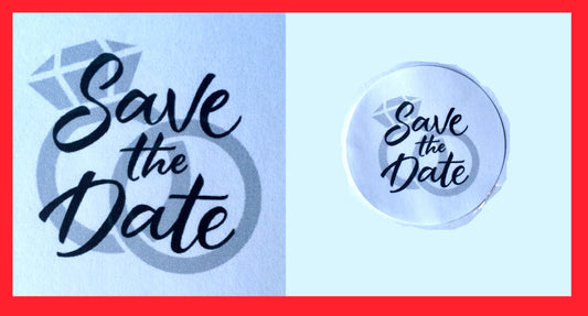 x24 40mm Wedding Save The Date Labels Stickers
