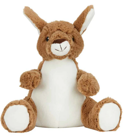 Personalised Soft Toy Plush Mumbles Print Me Teddy Bear, Printed Design Your Own 🖼️ Kangaroo