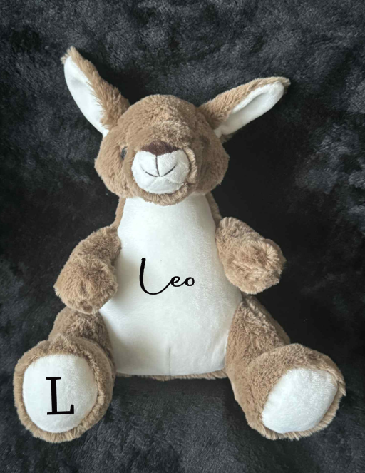 Personalised Soft Toy Plush Mumbles Print Me Teddy Bear, 💫 Printed Name