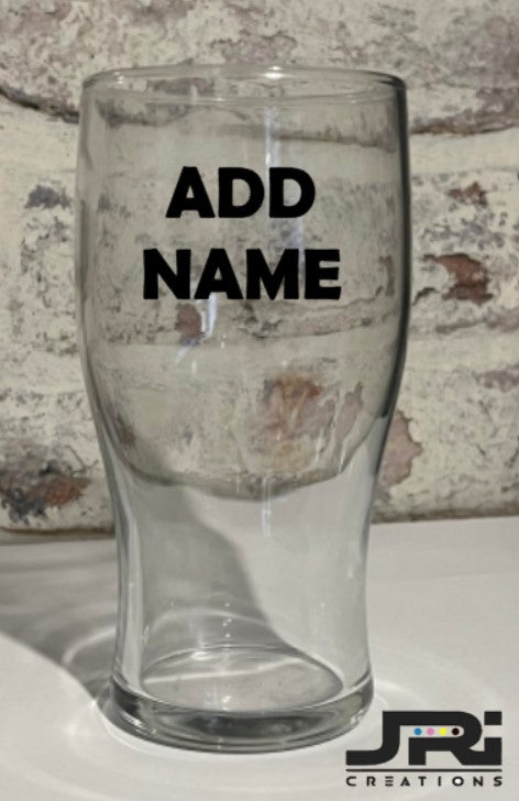 Vinyl Bespoke Pint Glass Add Name