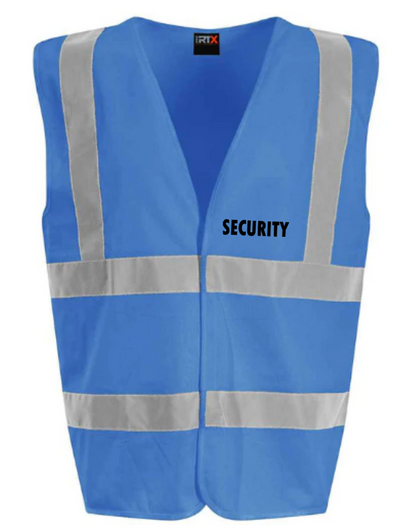 Hi-Viz Vest Waistcoat Security Front & Back Print