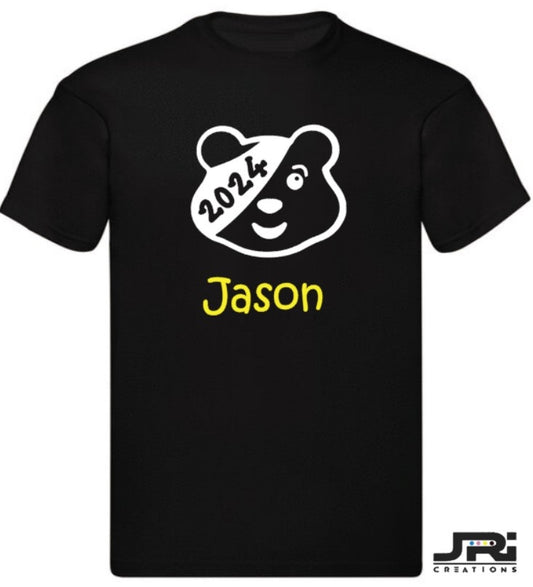 Personalised Kids/Adult T-Shirt Children In Need (Head Design)
