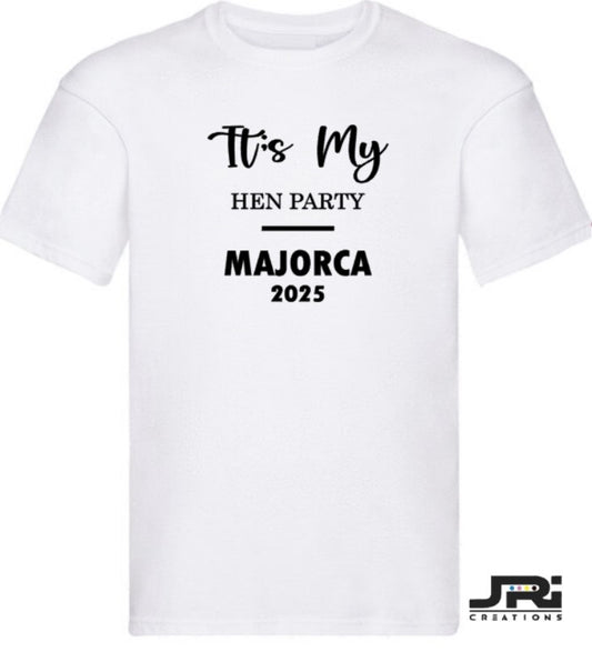 Personalised Kids/Adult Team Bride Hen/Stag Party T-Shirt
