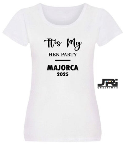 Personalised Ladies Team Bride Hen Party T-Shirt