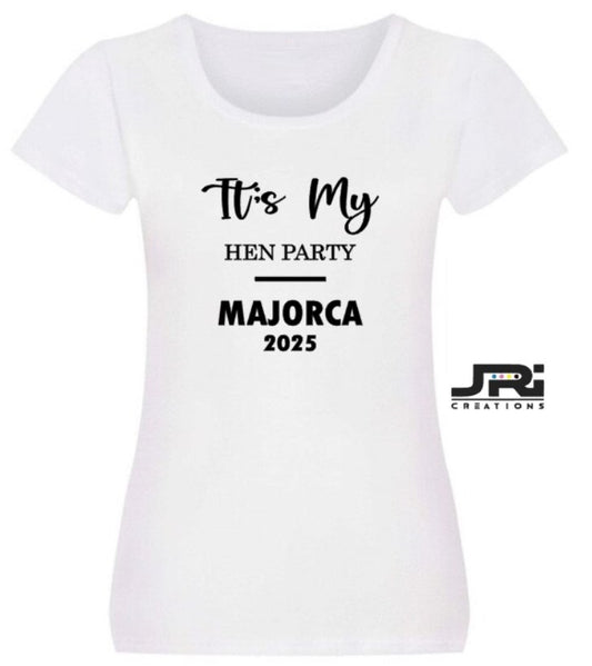 Personalised Ladies Team Bride Hen Party T-Shirt