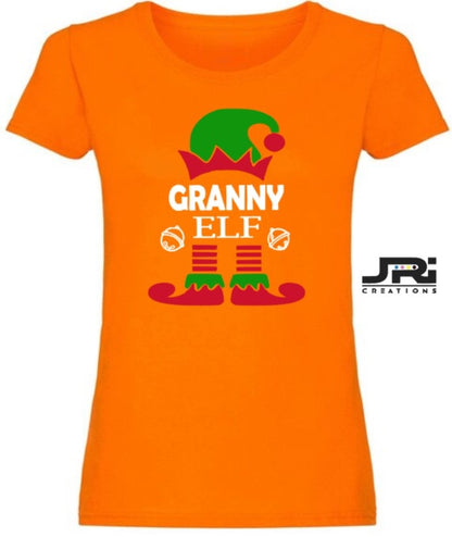 Personalised Ladies Christmas Elf Family T-Shirt
