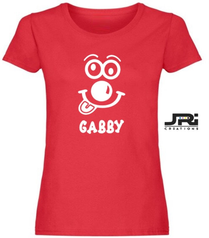 Personalised Ladies T-Shirt Red Nose Day (Face Design)