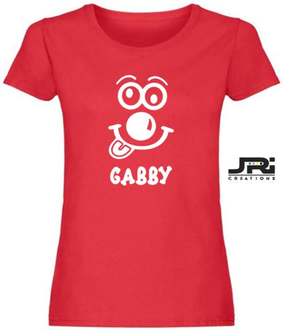 Personalised Ladies T-Shirt Red Nose Day (Face Design)
