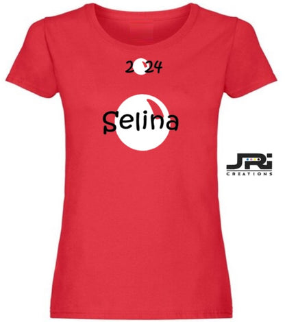 Personalised Ladies T-Shirt Red Nose Day (Name/Nose Design)