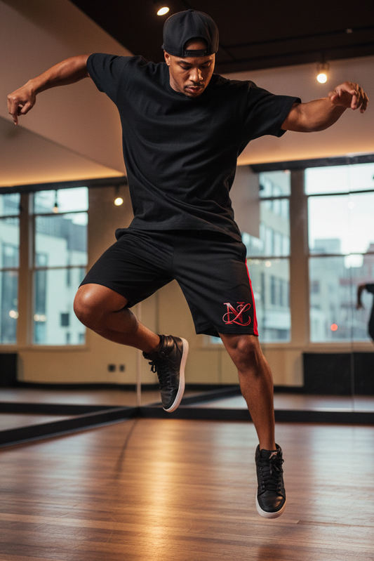 🏆**Next Level Official Merchandise**🏆 Black / Red Shorts