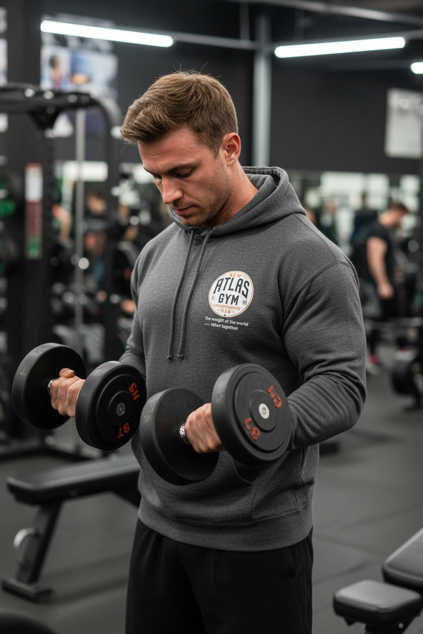 Kid's/Adult Soft Cotton 280GSM Gym Hoodie ( Charcoal )🏋️‍♂️