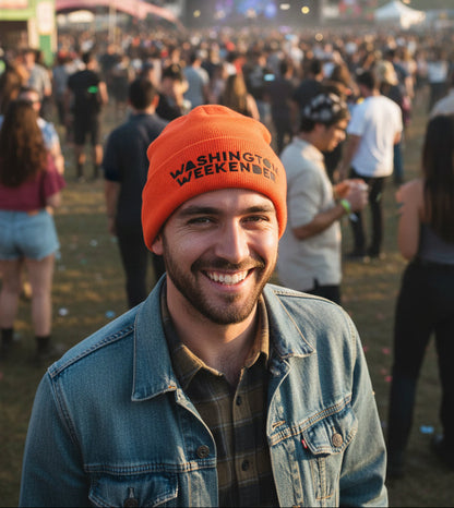 🚨**Washington Weekender Official Event Merchandise**🚨Thinsulate Beanie Wooly Hat Fluorescent Orange
