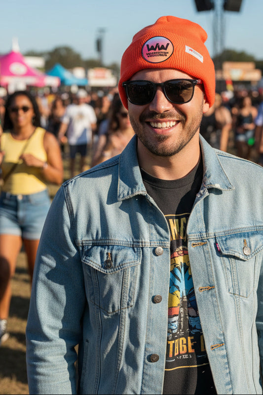 🚨**Washington Weekender Official Event Merchandise**🚨Thinsulate Beanie Wooly Hat Fluorescent Orange