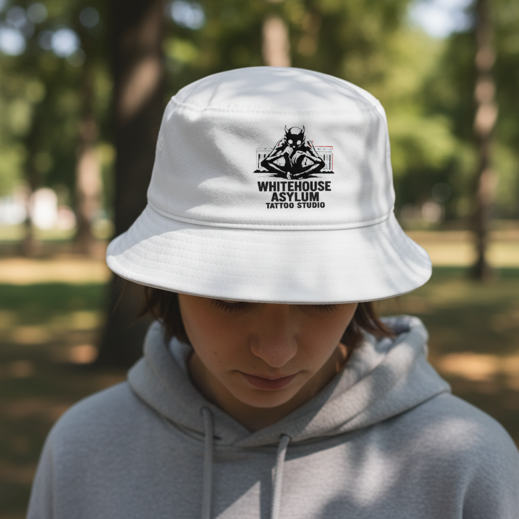Official Whitehouse Asylum Tattoos Merchandise Reversible 🔀 Bucket Hat Front & Inside