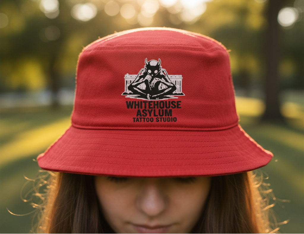Official Whitehouse Asylum Tattoos Merchandise Reversible 🔀 Bucket Hat Front & Inside