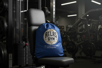 🏋️‍♂️ **New Atlas Gym** 🏋️‍♂️Official Merchandise Drawstring Gym Bag
