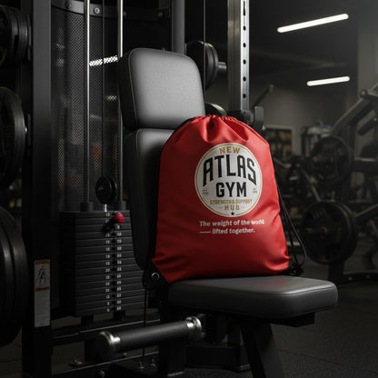 🏋️‍♂️ **New Atlas Gym** 🏋️‍♂️Official Merchandise Drawstring Gym Bag