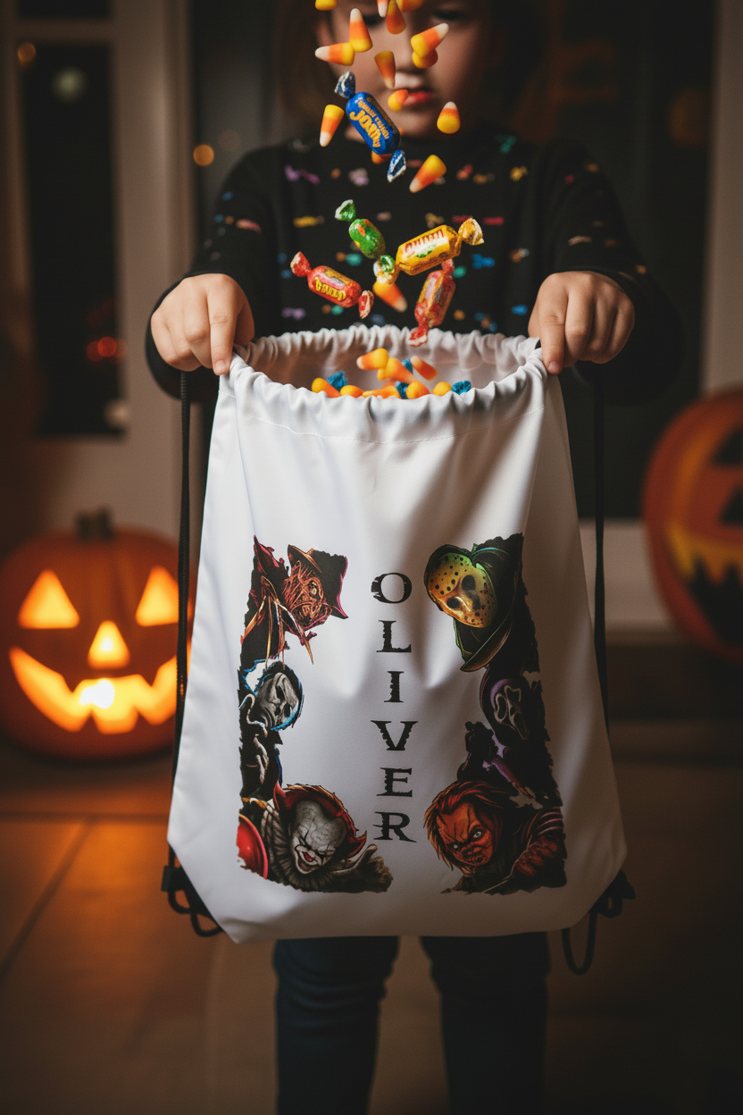 Halloween Drawstring Bag Trick Or Treat ( Characters )