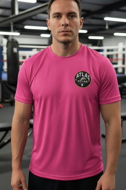 🥊 **Atlas Boxing ** 🥊 Official Merchandise Cool Gym Breathable T-Shirt ( Pink )