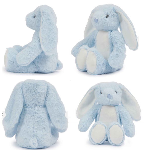Personalised Soft Toy Plush Mumbles Print Me Teddy Bear, Printed Design Your Own 🖼️ Blue Bunny