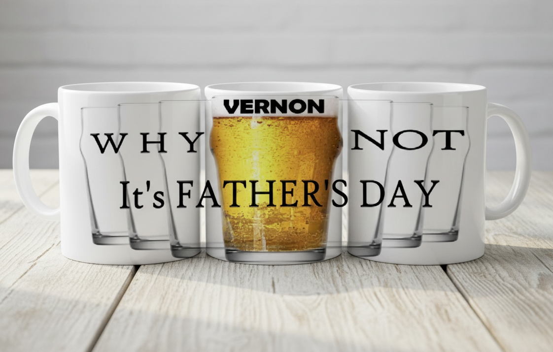 Personalised Father's Day Mug, Dad Gift from Son/Daughter, Why Not It's Father's Day Coffee Cup,