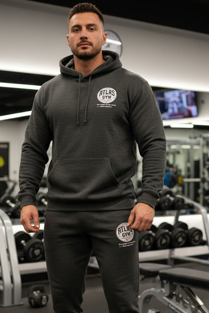Adult Tracksuit Cotton Hoodie & Joggers 280GSM ( Charcoal ) 🏋️‍♀️