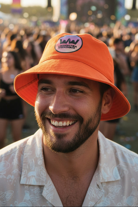 🚨**Washington Weekender Official Event Merchandise**🚨 Reversable Orange Bucket Hat