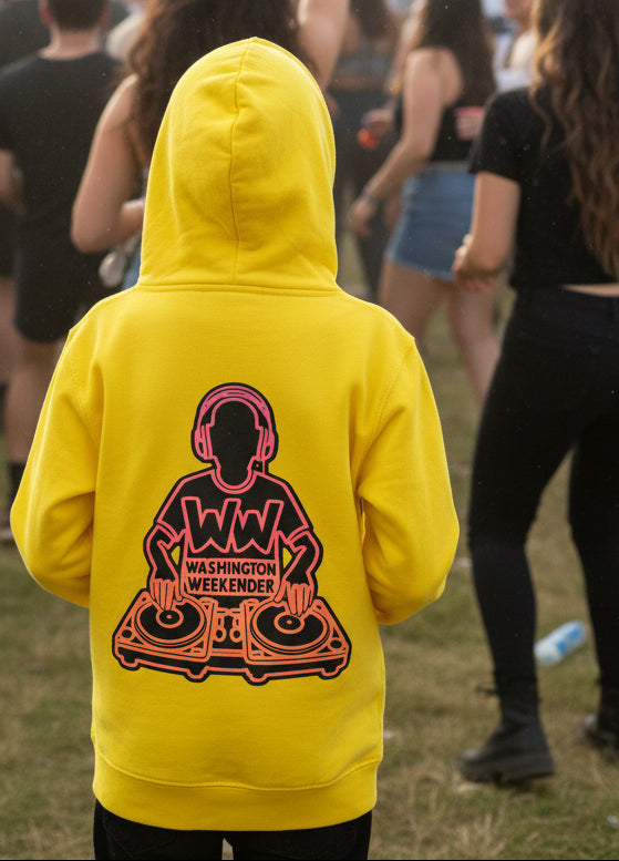🚨**Washington Weekender Official Event Merchandise**🚨Kids/Adult Hoodie Bright Yellow Hooded Sweatshirt