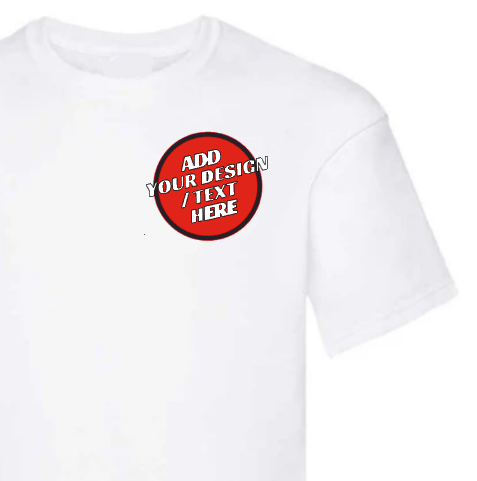 #02 Design Your Own White T-Shirt Front / Front & Back