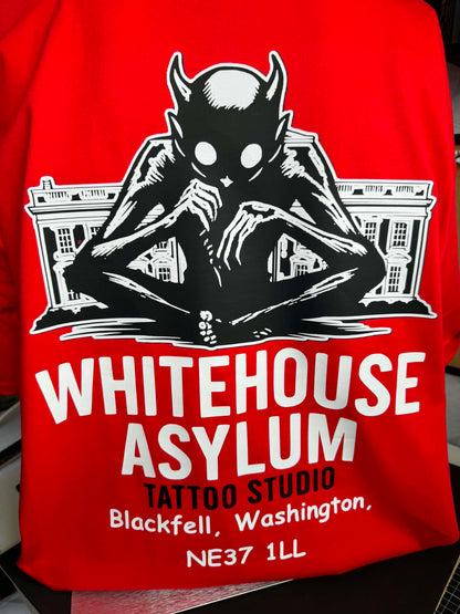 Official Whitehouse Asylum Tattoos Merchandise T-Shirt ( Red )