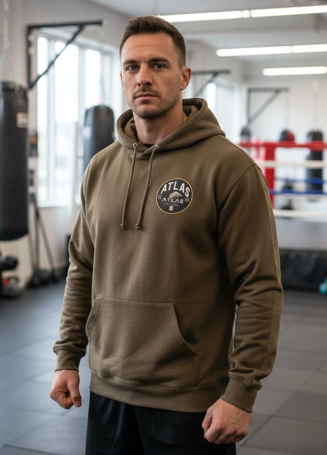 Kid's/Adult Soft Cotton 280GSM Gym Hoodie ( Olive )🥊