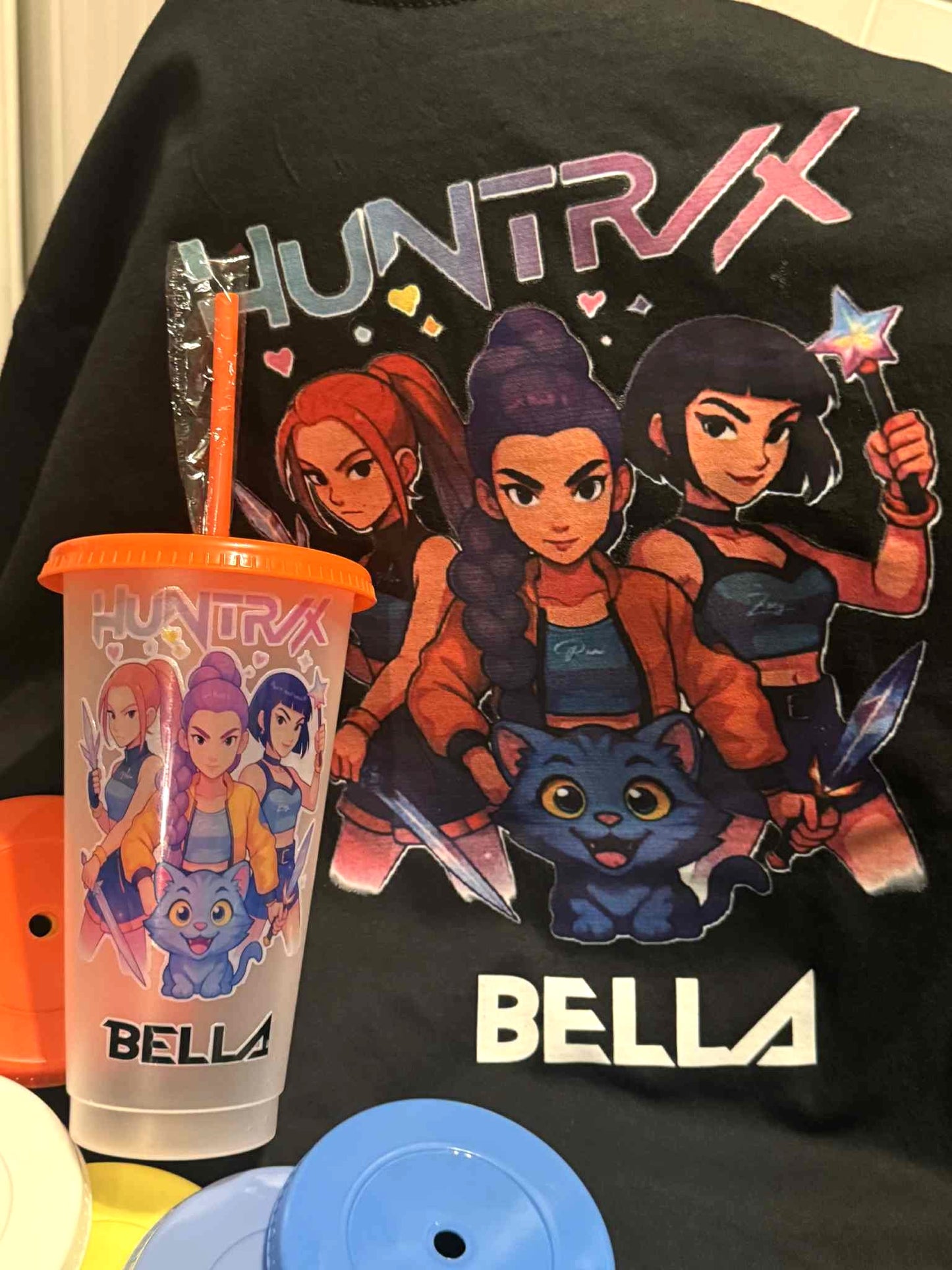 Huntrix KPOP DEMON HUNTERS T-Shirt & Matching Cold Cup ⭐Offer!