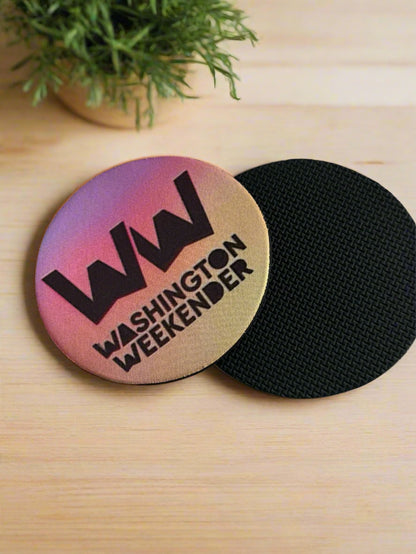 **Washington Weekender Official Event Only Merchandise** Rubber Round 4Inch/10 CM Coaster