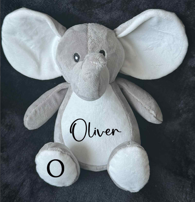 Personalised Soft Toy Plush Mumbles Print Me Teddy Bear, 💫 Printed Name