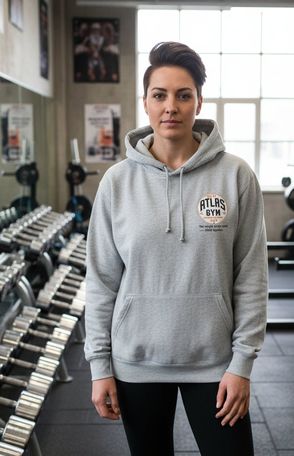 Kid's/Adult Soft Cotton 280GSM Gym Hoodie ( Heather Grey )🏋️‍♂️