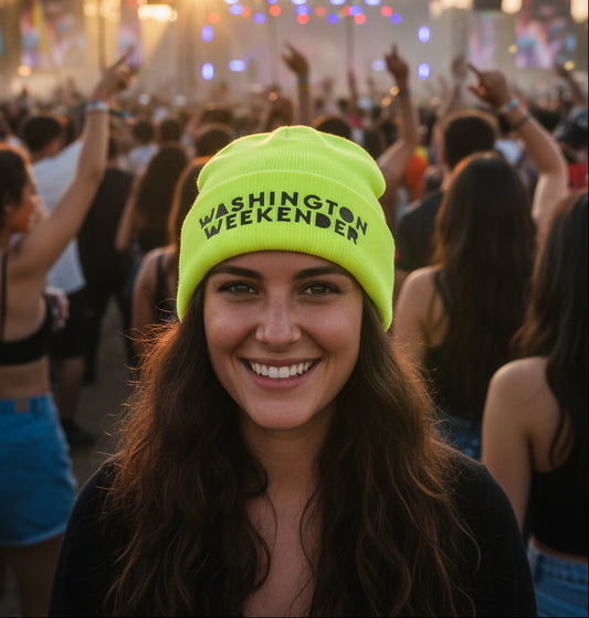 🚨**Washington Weekender Official Event Merchandise**🚨Thinsulate Beanie Wooly Hat Fluorescent Yellow
