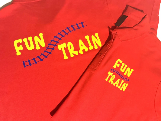 Business Polo T-Shirt Fun Train