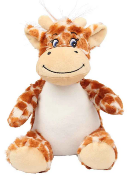 Personalised Soft Toy Plush Mumbles Print Me Teddy Bear, Printed Design Your Own 🖼️ Giraffe