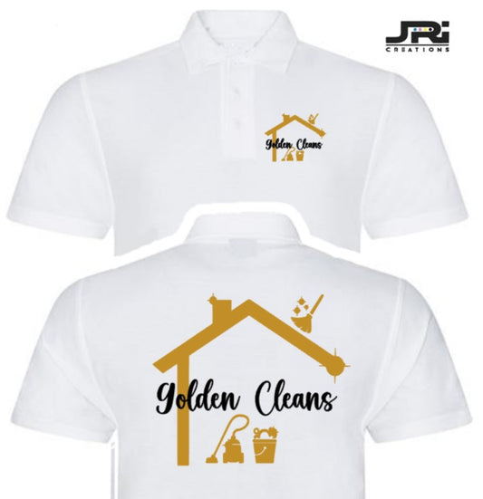 Business Polo T-Shirt Golden Cleans