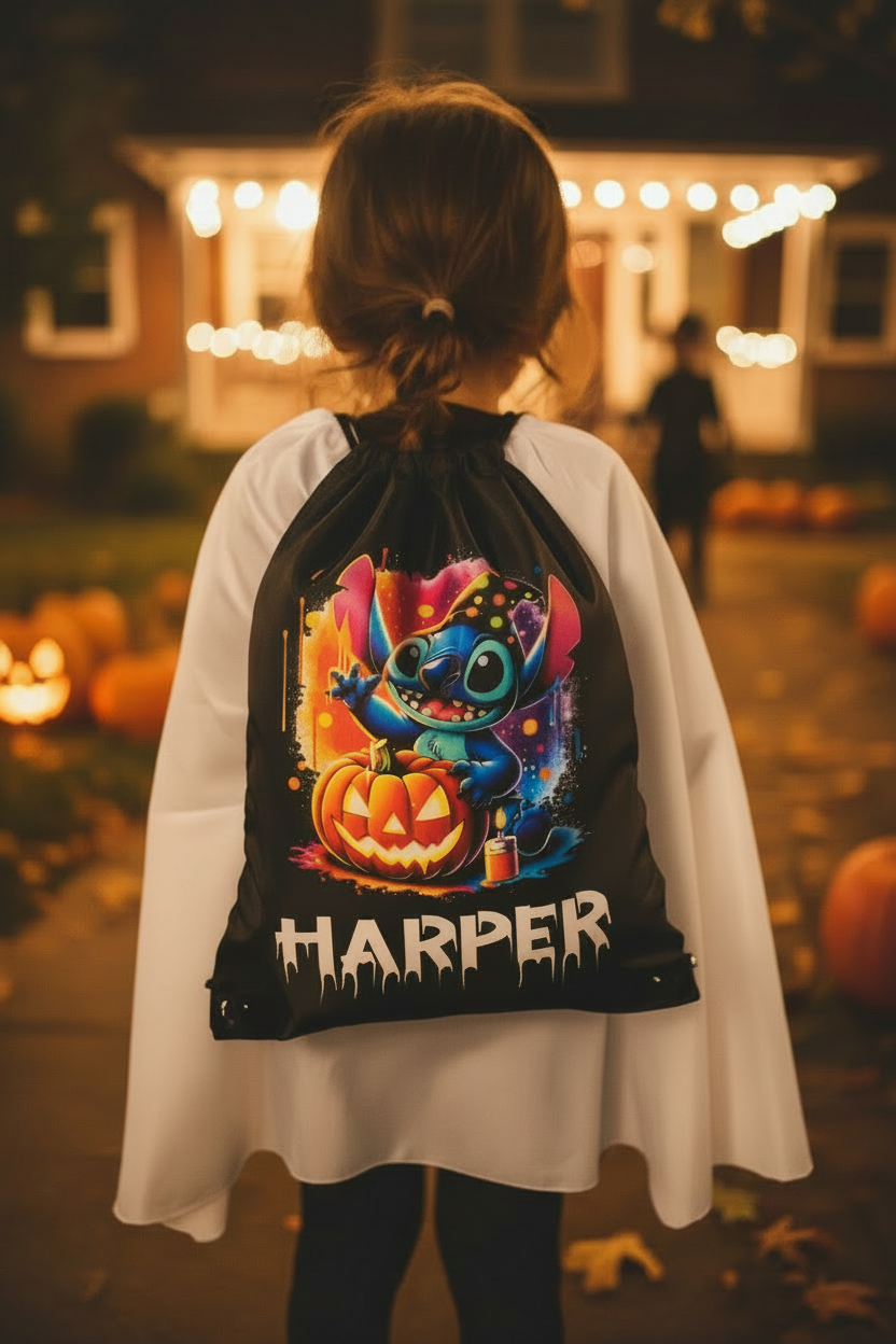 Halloween Drawstring Bag Trick Or Treat ( Characters 2 )