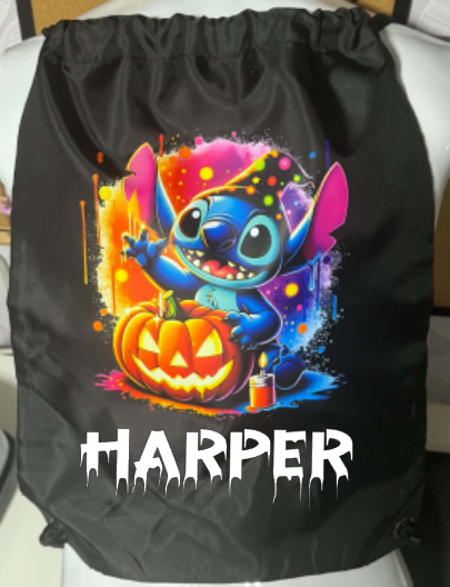 Halloween Drawstring Bag Trick Or Treat ( Characters 2 )