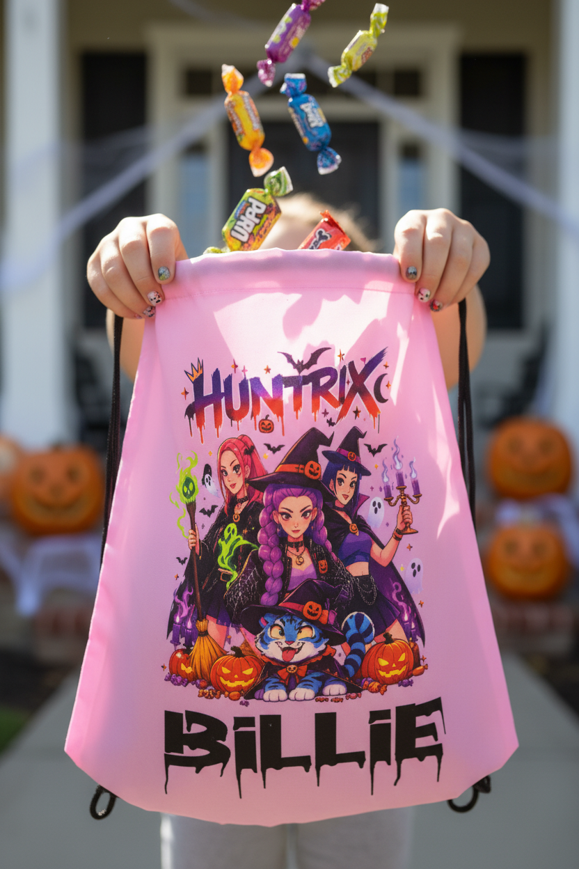 Halloween Drawstring Bag Trick Or Treat ( Characters 2 )