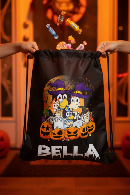 Halloween Drawstring Bag Trick Or Treat ( Characters 2 )