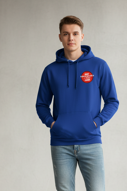 🫟 Design Your Own Royal Blue Hoodie Front / Front & Back Print 280 GSM