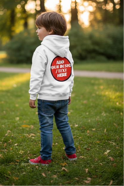 🫟 Design Your Own White Hoodie Front / Front & Back Print 300 GSM