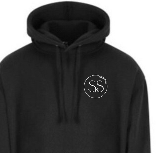 Business Sit N Stay Dog Sitting Black Hoodie