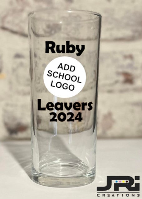 School Leavers Vinyl Tall High Ball Glass
