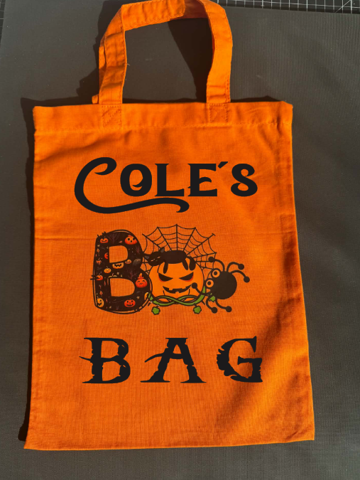 👻 A4 Halloween Boo! Bag ( 32cm Bag For Life ) Orange - White