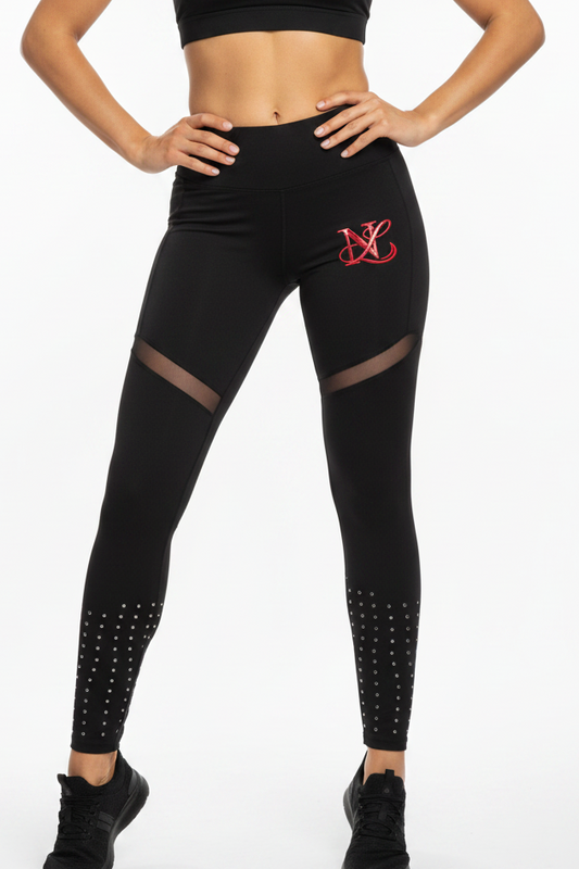 🏆**Next Level Official Merchandise**🏆 Panelled Leggings Black