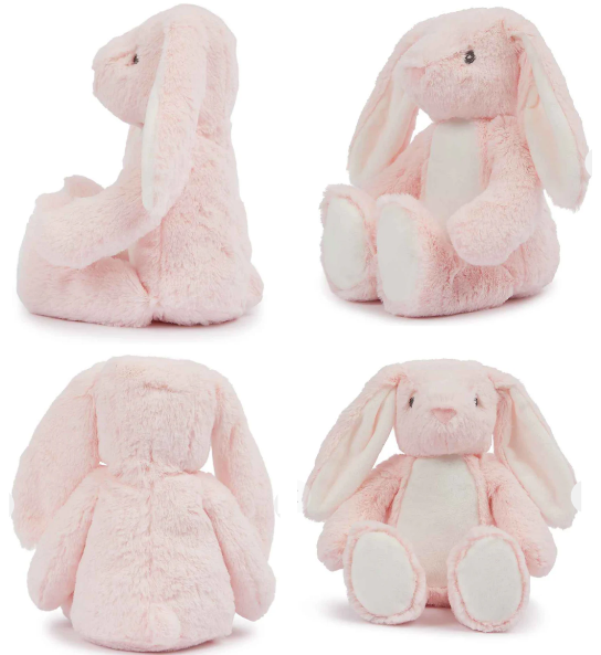 Personalised Soft Toy Plush Mumbles Print Me Teddy Bear, Printed Design Your Own 🖼️ Pink Bunny